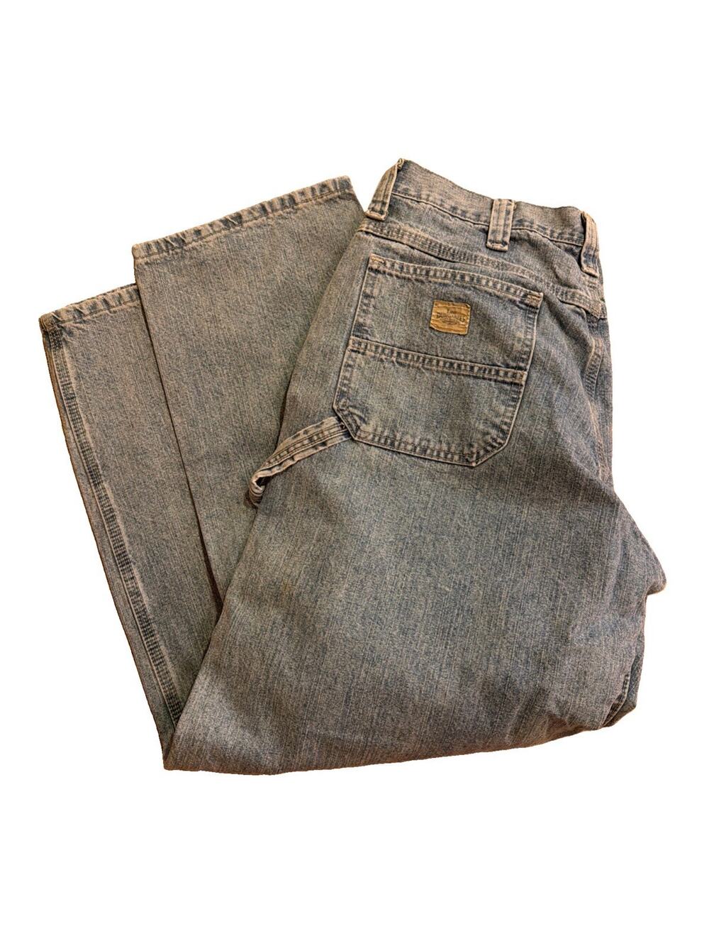 VTG 90s Lee Dungarees Jeans Mens 34x32 Carpenter Relaxed Straight USA Grunge Y2K